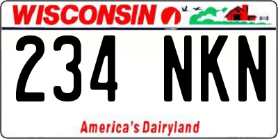 WI license plate 234NKN