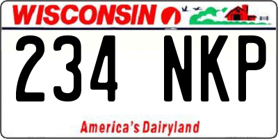 WI license plate 234NKP