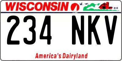 WI license plate 234NKV