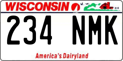 WI license plate 234NMK