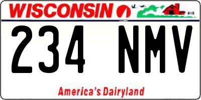 WI license plate 234NMV