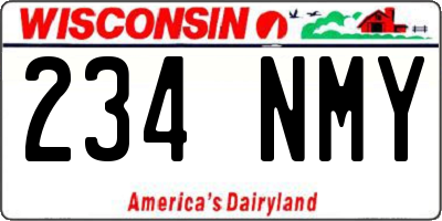 WI license plate 234NMY