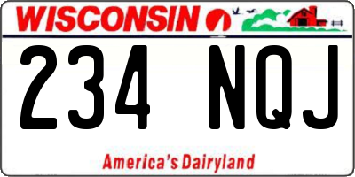WI license plate 234NQJ