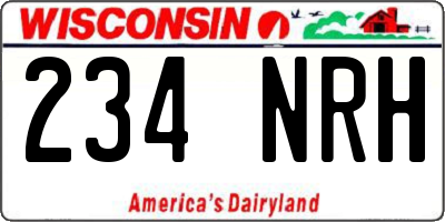 WI license plate 234NRH