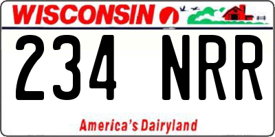 WI license plate 234NRR