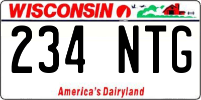 WI license plate 234NTG