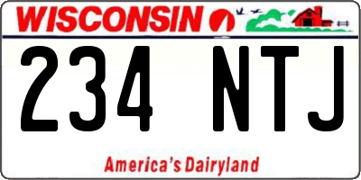 WI license plate 234NTJ