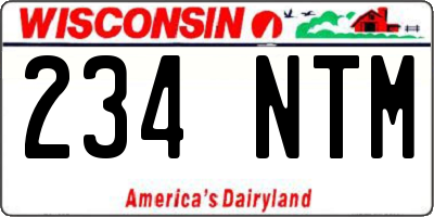 WI license plate 234NTM