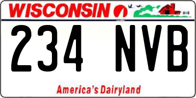WI license plate 234NVB
