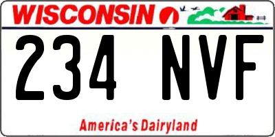 WI license plate 234NVF