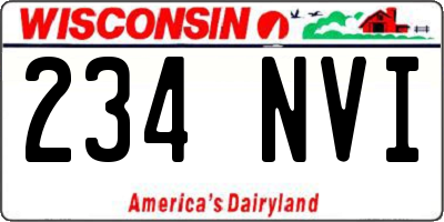 WI license plate 234NVI