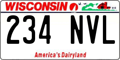 WI license plate 234NVL