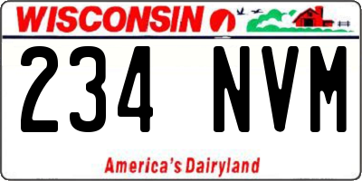 WI license plate 234NVM