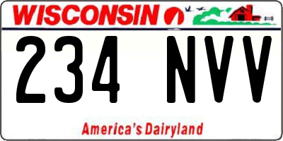 WI license plate 234NVV