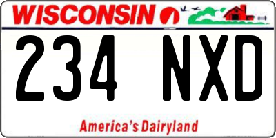 WI license plate 234NXD