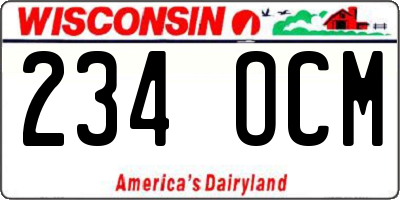 WI license plate 234OCM