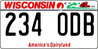 WI license plate 234ODB