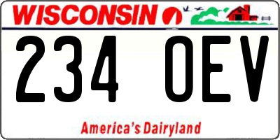 WI license plate 234OEV