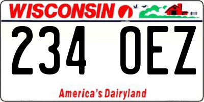 WI license plate 234OEZ