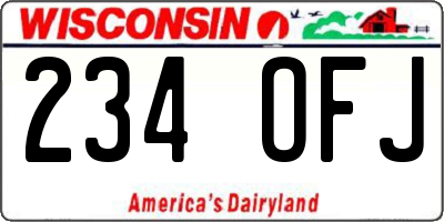 WI license plate 234OFJ