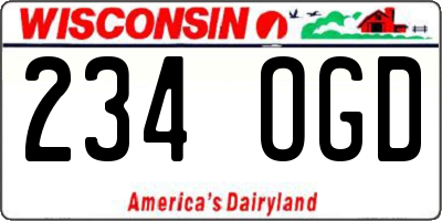 WI license plate 234OGD