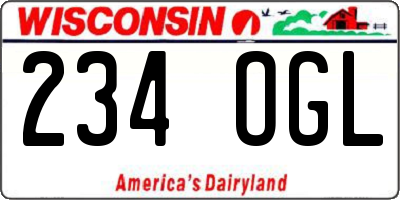 WI license plate 234OGL