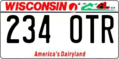 WI license plate 234OTR