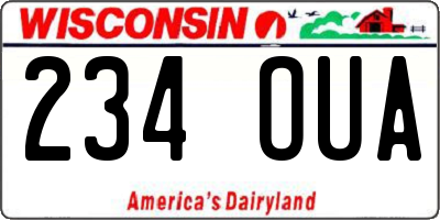 WI license plate 234OUA