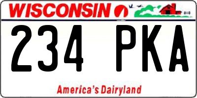 WI license plate 234PKA