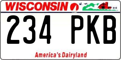 WI license plate 234PKB