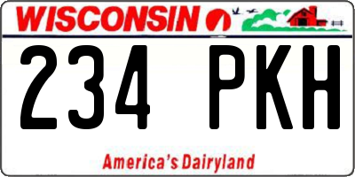 WI license plate 234PKH