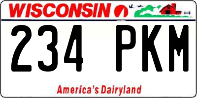WI license plate 234PKM