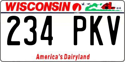 WI license plate 234PKV