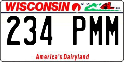 WI license plate 234PMM