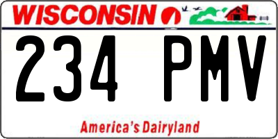WI license plate 234PMV