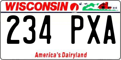WI license plate 234PXA