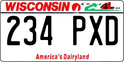 WI license plate 234PXD