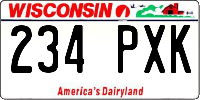 WI license plate 234PXK