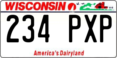 WI license plate 234PXP