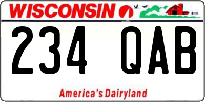 WI license plate 234QAB