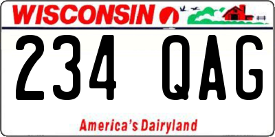 WI license plate 234QAG