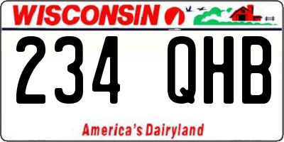 WI license plate 234QHB