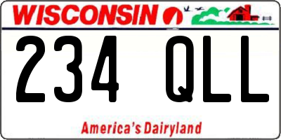 WI license plate 234QLL