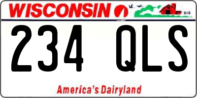 WI license plate 234QLS