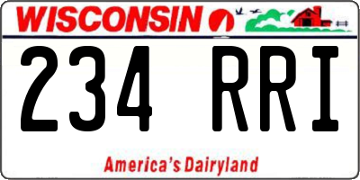 WI license plate 234RRI