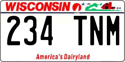 WI license plate 234TNM