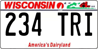 WI license plate 234TRI