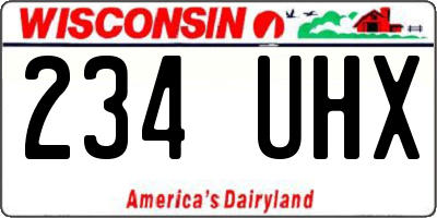 WI license plate 234UHX
