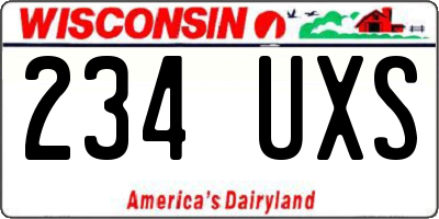 WI license plate 234UXS