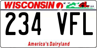 WI license plate 234VFL